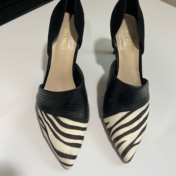 Nine West zebra print faux heels size 7 - Picture 2 of 3